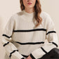 Striped White Sweater