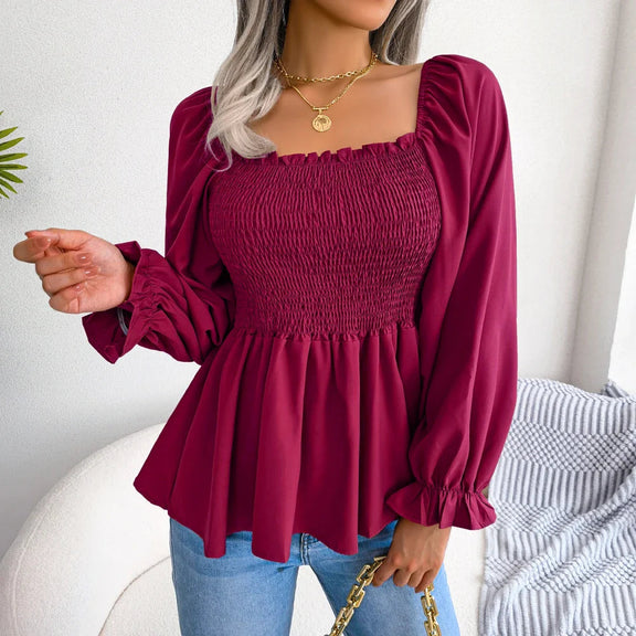 Womens Loose Fit Chiffon Blouse