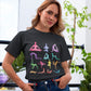 Yoga Poses Print Jersey Short Sleeve Tee