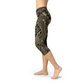 Womens Koi Fish Black Capri Leggings