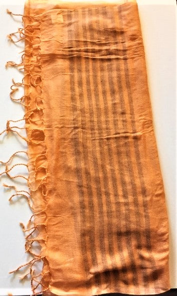 Women's Handloom Scarf- Persimmon Color From RSV Global Inc