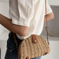 Casual Mini Oval Straw Crossbody Bag