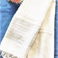 Women's Handloom Scarf -Off white color