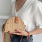 Casual Mini Oval Straw Crossbody Bag