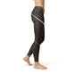 Womens Striped Lines Sports Brown Leggings